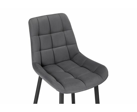 Стул на металлокаркасе полубарных Стронг 2 шт темно-серый / черный, изображение 7 | Интернет магазин мебели и декора LifeDekor