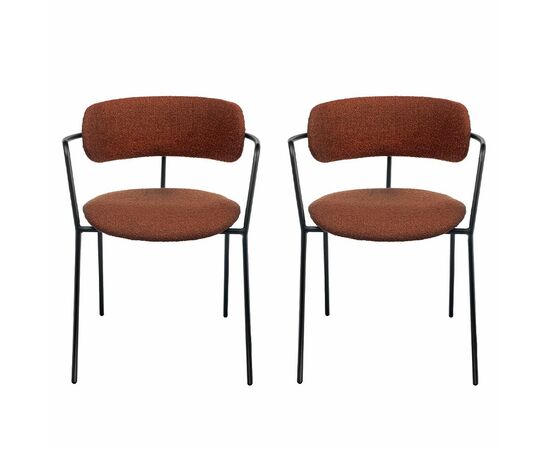 Комплект из 2-х стульев Ant букле терракотовый | Интернет магазин мебели и декора LifeDekor