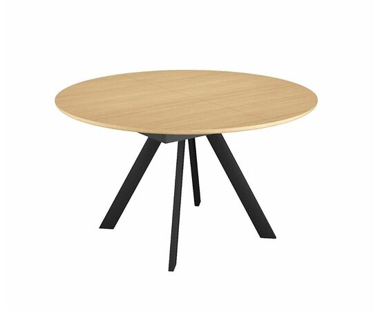 Стол DikLine RD120 Дуб Каселла натуральный/опоры черные | Интернет магазин мебели и декора LifeDekor