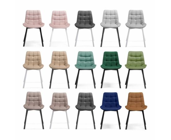 Стул на металлокаркасе Стронг 4 шт светло-серый / черный, изображение 10 | Интернет магазин мебели и декора LifeDekor