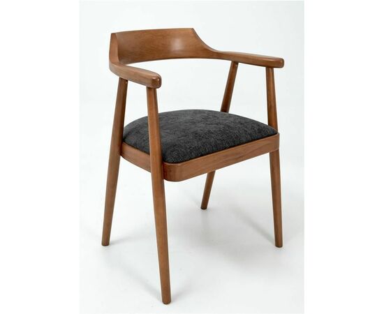 Полукресло венское Mercurius (светлый орех/ткань Графит) | Интернет магазин мебели и декора LifeDekor