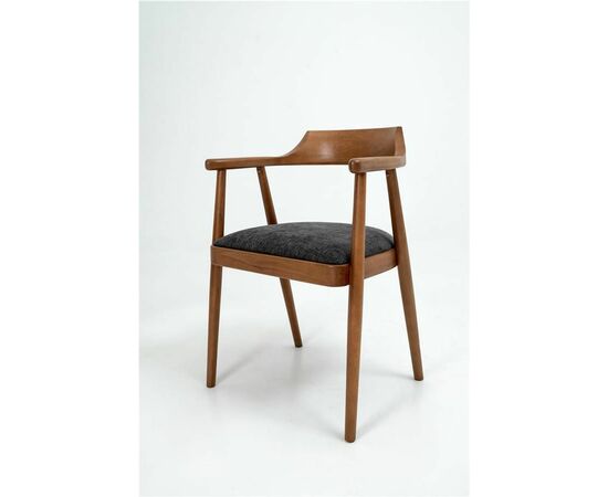 Полукресло венское Mercurius (светлый орех/ткань Графит), изображение 2 | Интернет магазин мебели и декора LifeDekor