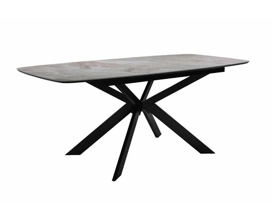 Стол DikLine BK140 Керамика Italian Grey (глянец серый)/подстолье черное/опоры черные, изображение 5 | Интернет магазин мебели и декора LifeDekor