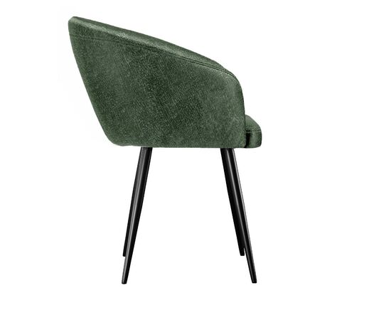 Стул DikLine 442 поворотный, DR19 зеленый, ножки черные, изображение 2 | Интернет магазин мебели и декора LifeDekor