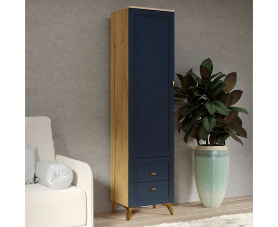 Шкаф-пенал Вега Сапфир, темно-синий, изображение 4 | Интернет магазин мебели и декора LifeDekor