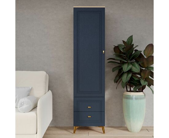 Шкаф-пенал Вега Сапфир, темно-синий, изображение 5 | Интернет магазин мебели и декора LifeDekor