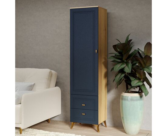 Шкаф-пенал Вега Сапфир, темно-синий, изображение 6 | Интернет магазин мебели и декора LifeDekor