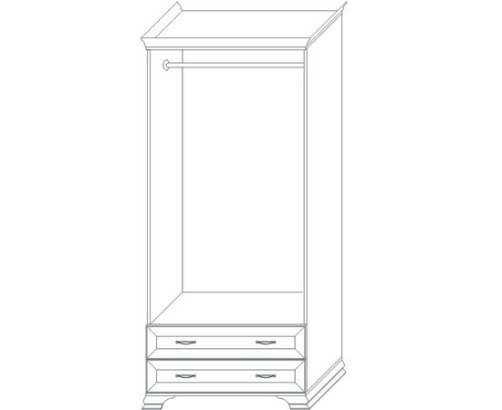 Шкаф Сиена 2дв, бежевый, изображение 7 | Интернет магазин мебели и декора LifeDekor