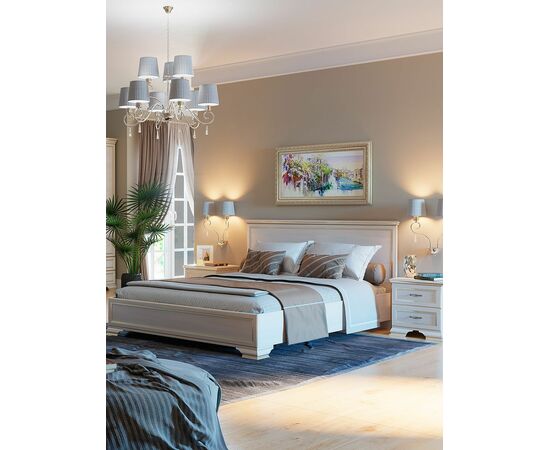 Кровать с подъемным механизмом Сиена 160x200, бежевая, изображение 4 | Интернет магазин мебели и декора LifeDekor