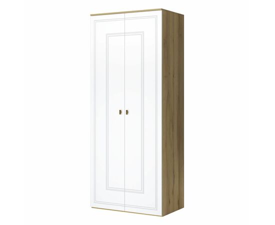 Шкаф Вега Сапфир 2дв, белый глянец, изображение 2 | Интернет магазин мебели и декора LifeDekor