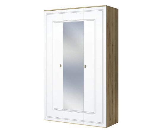 Шкаф Вега Сапфир 3дв, белый глянец, изображение 2 | Интернет магазин мебели и декора LifeDekor