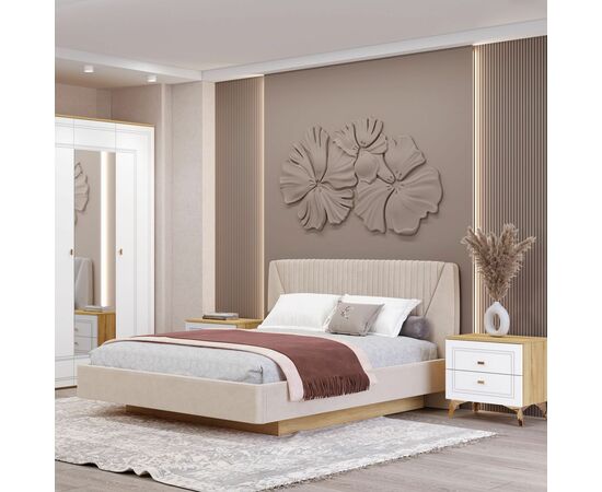 Кровать Вега Сапфир 11м 160x200, бежевая, изображение 4 | Интернет магазин мебели и декора LifeDekor