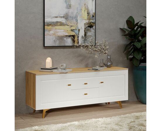 Тумба Вега Сапфир ТВ 1500, белый глянец, изображение 4 | Интернет магазин мебели и декора LifeDekor