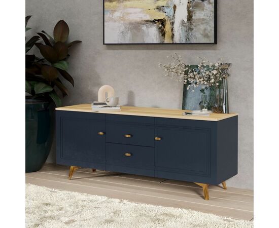 Тумба Вега Сапфир ТВ 1500, темно-синий, изображение 4 | Интернет магазин мебели и декора LifeDekor