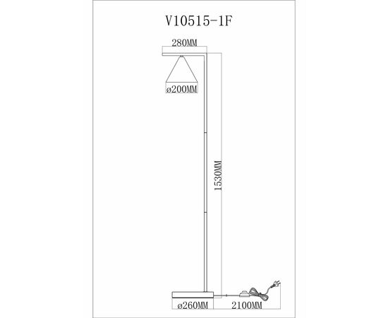 Торшер Moderli V11592-1F Omaha, изображение 8 | Интернет магазин мебели и декора LifeDekor