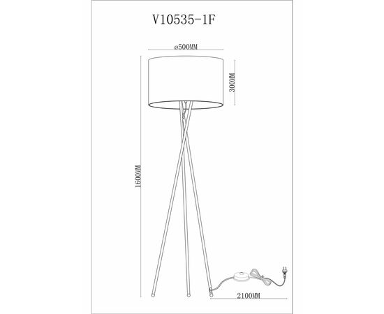 Торшер Moderli V11597-1F Palma, изображение 6 | Интернет магазин мебели и декора LifeDekor