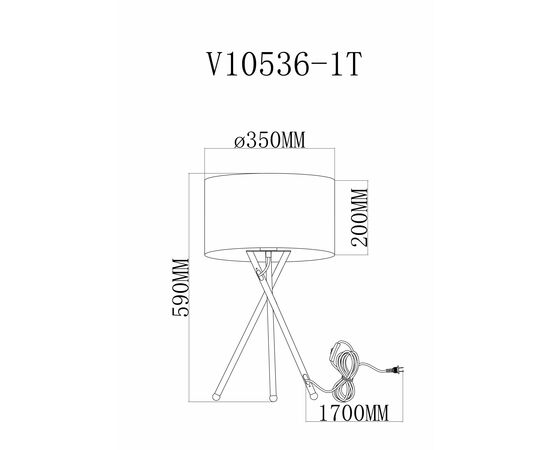 Лампа настольная Moderli V11598-1T Palma, изображение 6 | Интернет магазин мебели и декора LifeDekor