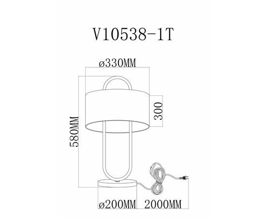 Лампа настольная Moderli V11599-1T Palma, изображение 6 | Интернет магазин мебели и декора LifeDekor