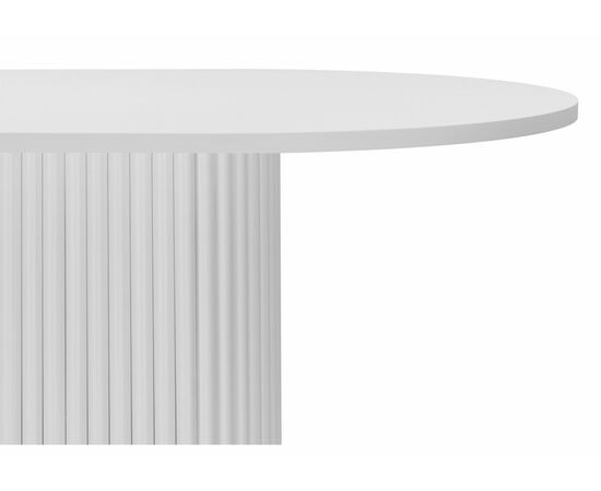 Стол деревянный Барон О 160 х 90 белая пленка шагрень / белые ноги, изображение 4 | Интернет магазин мебели и декора LifeDekor