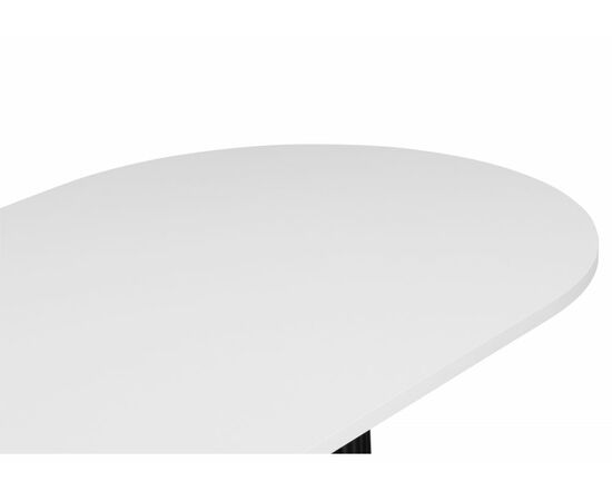 Стол деревянный Барон О 160 х 90 белая пленка шагрень / черные ноги, изображение 5 | Интернет магазин мебели и декора LifeDekor