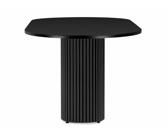 Стол деревянный Барон О 160 х 90 черная пленка шагрень / черные ноги, изображение 3 | Интернет магазин мебели и декора LifeDekor