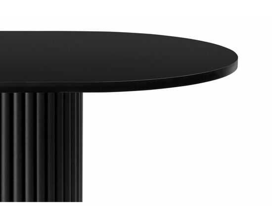 Стол деревянный Барон О 160 х 90 черная пленка шагрень / черные ноги, изображение 4 | Интернет магазин мебели и декора LifeDekor