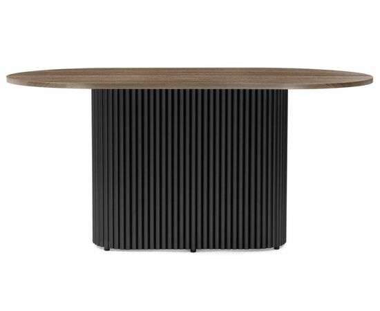 Стол деревянный Барон О 160 х 90 дуб кантри / черный, изображение 2 | Интернет магазин мебели и декора LifeDekor