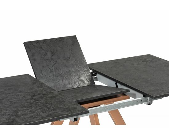 Стол деревянный Keon 116(155,5)x77 раздвижной, малави / медь, изображение 6 | Интернет магазин мебели и декора LifeDekor