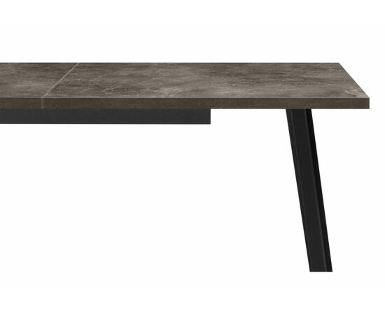 Стол деревянный Кортни 117 (157) x 77 бетон темный / черный матовый, изображение 6 | Интернет магазин мебели и декора LifeDekor