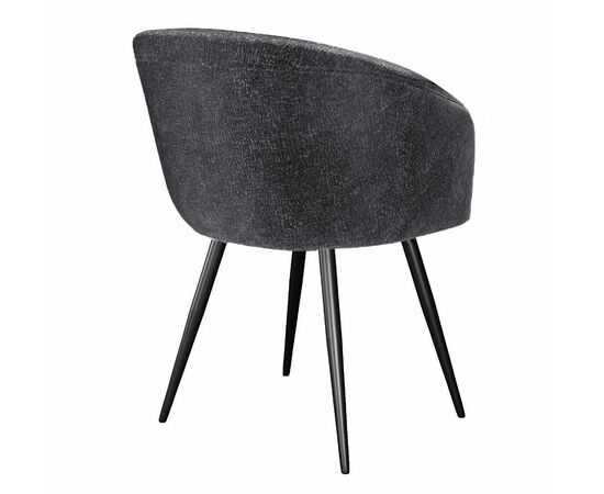 Стул DikLine 442 поворотный, DR18 серый, ножки черные, изображение 3 | Интернет магазин мебели и декора LifeDekor