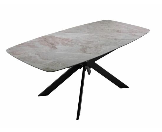 Стол DikLine BK140 Керамика Italian Grey (глянец серый)/подстолье черное/опоры черные, изображение 2 | Интернет магазин мебели и декора LifeDekor