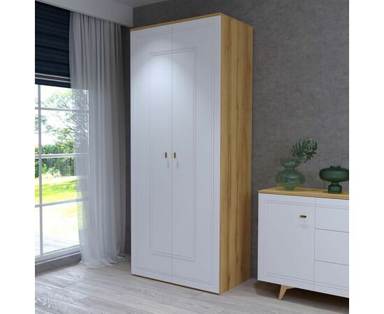 Шкаф Вега Сапфир 2дв, белый глянец, изображение 8 | Интернет магазин мебели и декора LifeDekor