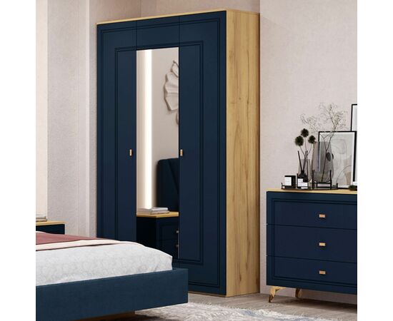 Шкаф Вега Сапфир 3дв, темно-синий, изображение 7 | Интернет магазин мебели и декора LifeDekor