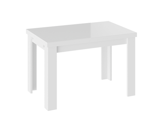 Стол стеклянный Норман тип 1 белый / стекло белый глянец | Интернет магазин мебели и декора LifeDekor