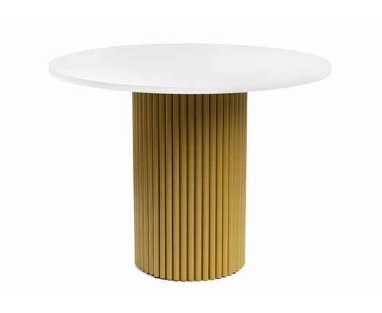 Стол деревянный Барел 100 белый / золото | Интернет магазин мебели и декора LifeDekor