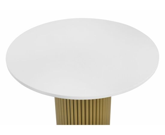Стол деревянный Барел 100 белый / золото, изображение 2 | Интернет магазин мебели и декора LifeDekor