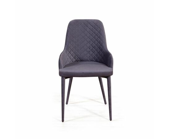 Стул Douglas ромб, бархат серый 27, изображение 2 | Интернет магазин мебели и декора LifeDekor