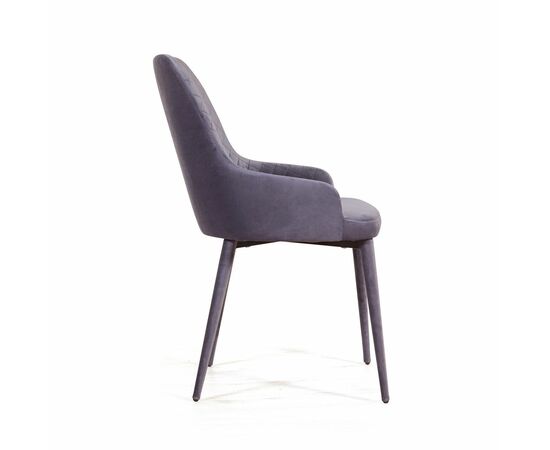 Стул Douglas ромб, бархат серый 27, изображение 3 | Интернет магазин мебели и декора LifeDekor