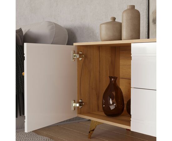 Тумба Вега Сапфир ТВ 1500, белый глянец, изображение 7 | Интернет магазин мебели и декора LifeDekor