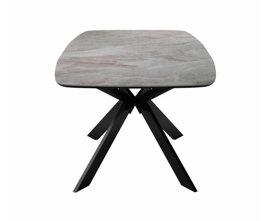 Стол DikLine BK140 Керамика Italian Grey (глянец серый)/подстолье черное/опоры черные, изображение 4 | Интернет магазин мебели и декора LifeDekor