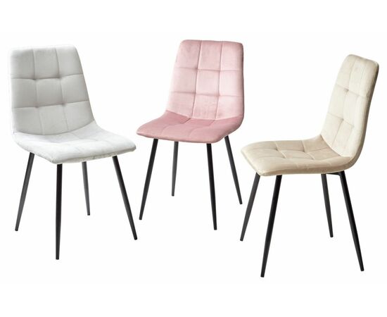 Стул BARI UF910-02 LIGHT GREY, велюр / черный каркас М-City, изображение 4 | Интернет магазин мебели и декора LifeDekor