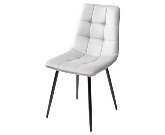 Стул BARI UF910-02 LIGHT GREY, велюр / черный каркас М-City | Интернет магазин мебели и декора LifeDekor