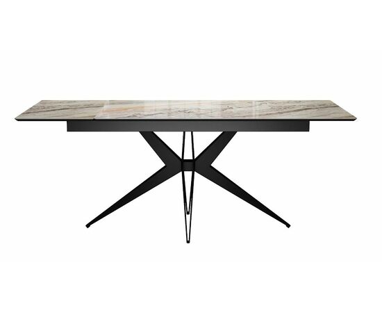 Стол DikLine DKS140 керамика Venetian Brown Light глянец, подстолье черное, опоры черные (2уп.), изображение 10 | Интернет магазин мебели и декора LifeDekor