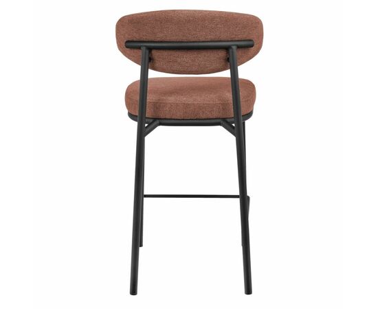 Стул полубарный Lucas 2 терракотовый шенилл с чёрными ножками, изображение 4 | Интернет магазин мебели и декора LifeDekor