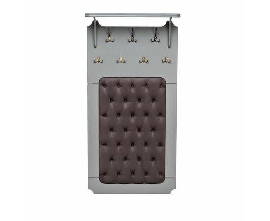 Вешалка настенная Патриция (Серый ясень/ткань V19), изображение 2 | Интернет магазин мебели и декора LifeDekor