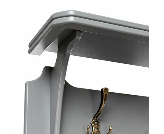 Вешалка настенная Патриция (Серый ясень/ткань V19), изображение 3 | Интернет магазин мебели и декора LifeDekor