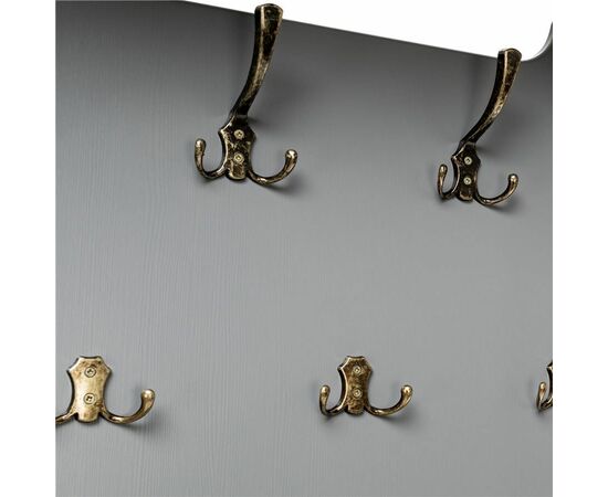 Вешалка настенная Патриция (Серый ясень/ткань V19), изображение 4 | Интернет магазин мебели и декора LifeDekor