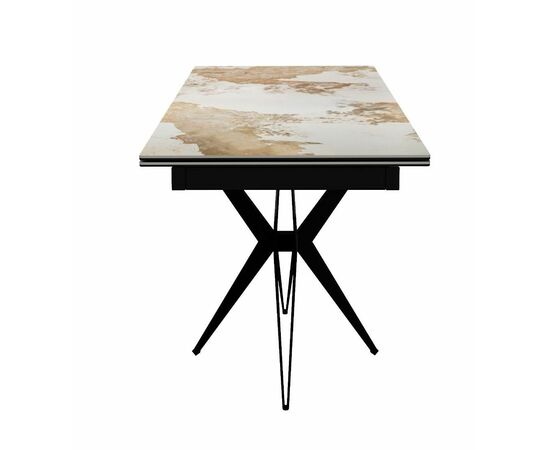 Стол DikLine DKS140 керамика PANDORA глянец, подстолье черное, опоры черные (2уп.), изображение 4 | Интернет магазин мебели и декора LifeDekor