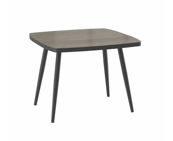 Стол раздвижной Tinto-100 (Дуб Винтажный compact cer/ Черный) 100х70(30), изображение 2 | Интернет магазин мебели и декора LifeDekor