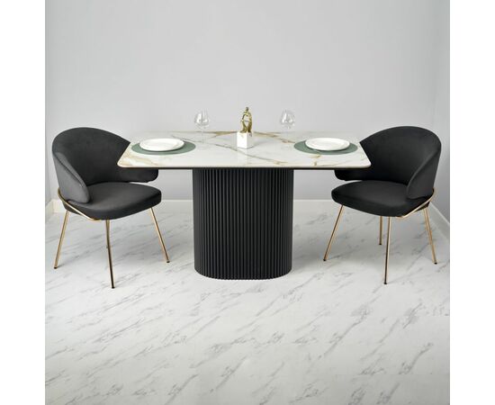 Стол Festa 140x85x77см, керамогранит Calacatte gold, изображение 16 | Интернет магазин мебели и декора LifeDekor